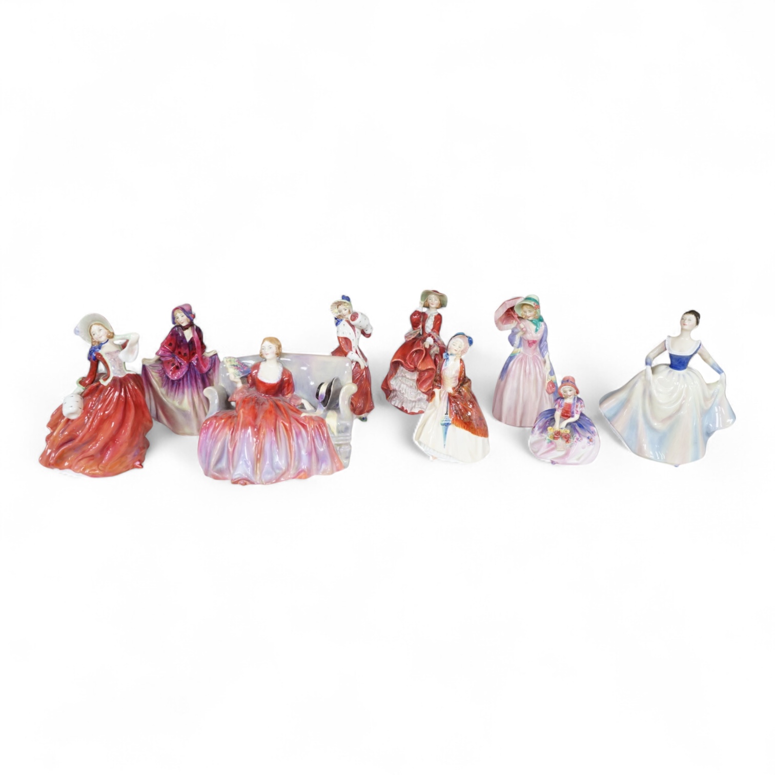 Nine various Royal Doulton figurines